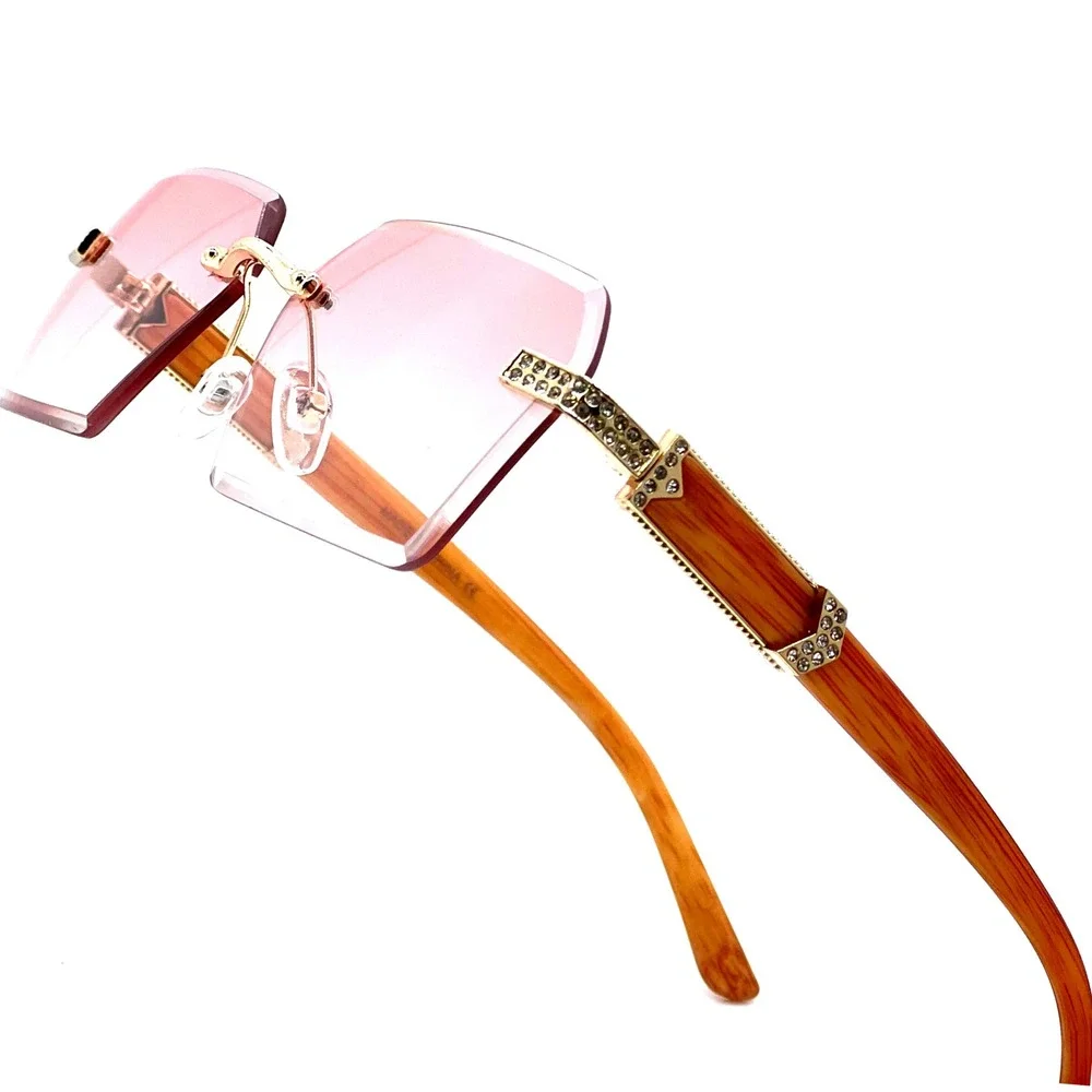 Pink Women Sunglasses‎ Diamond Cut Square Style Buffs Classic Beach Wear Lentes